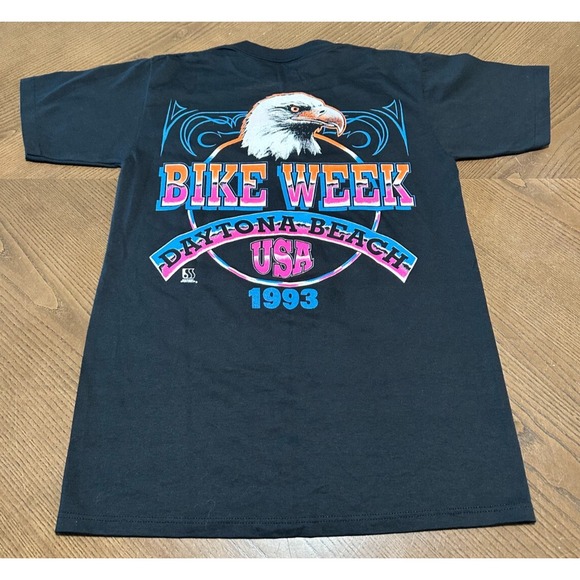 VTG Daytona Beach Bike Week T Shirt‎ Mens Small DS Single Stitch 1993 Eagle 52nd - Picture 4 of 10